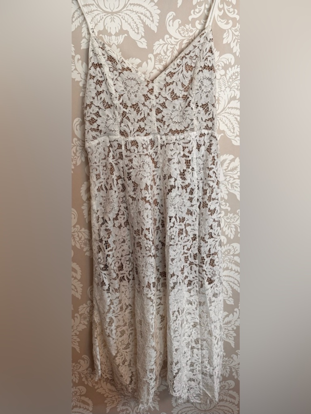 Lulu's Ivory Lace midi dress